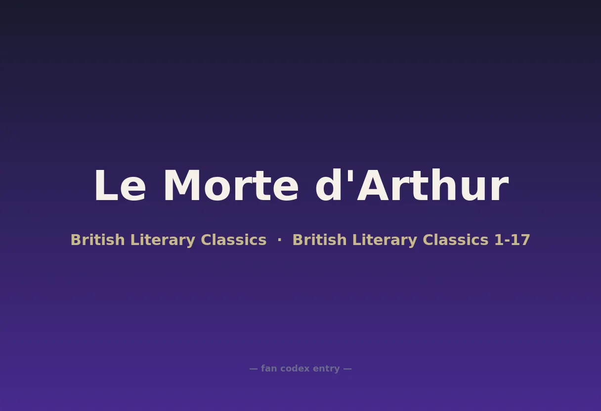 Le Morte d'Arthur
